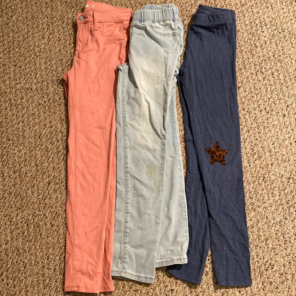 Three pairs of girls pants size 10/12 or 12
